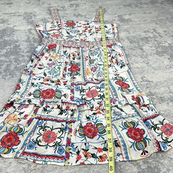 Ella Moon Lindsey Embroidered Floral Dress Faux Cross Stitch Vacation Europe S - Picture 8 of 14